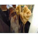 A Mink coat (size 16), good condition, and Mink stole, Splitters Freres,