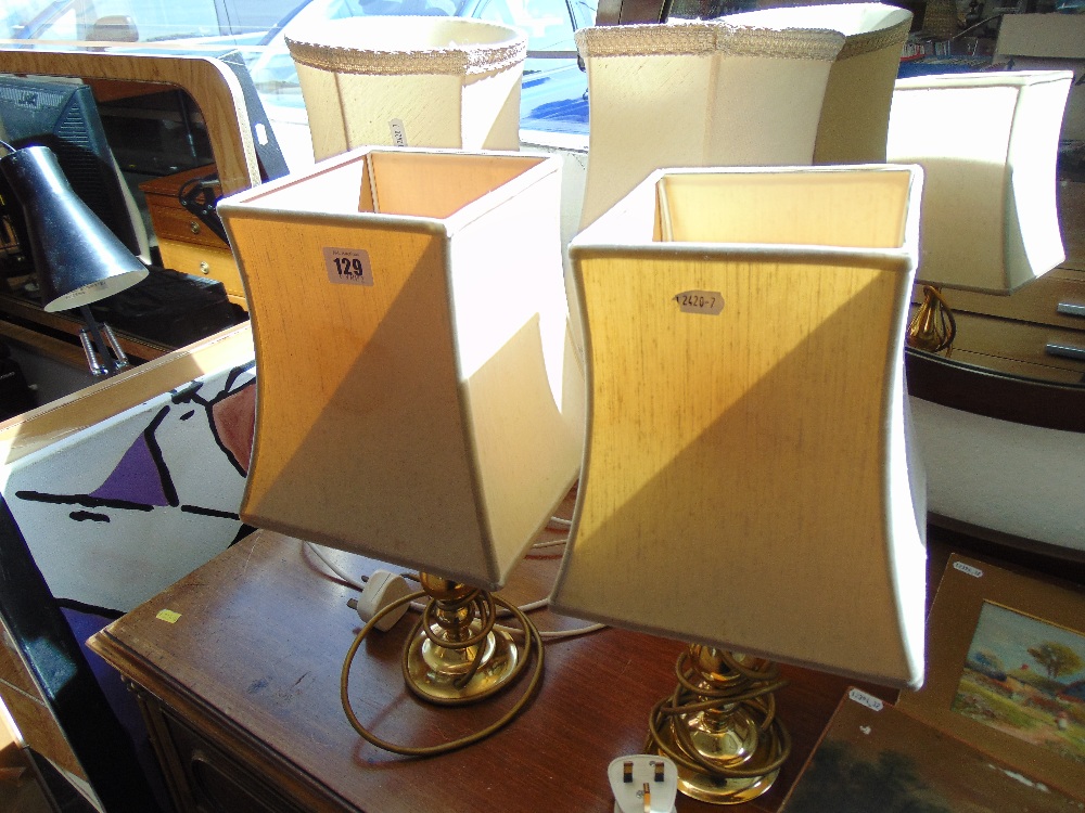 Four table lamps