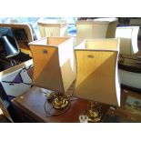 Four table lamps