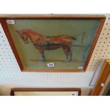 A framed Horse oil,