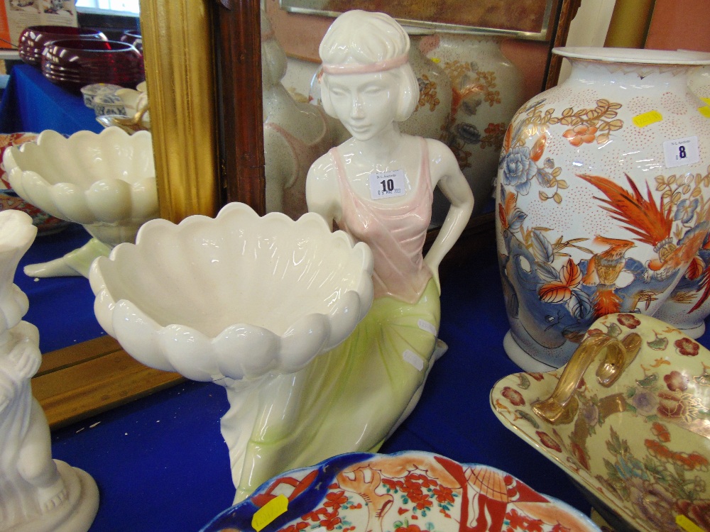 A large lady figure, Holding a bowl, - Image 2 of 2