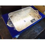 A Falstaff Silver plated gallery tray,