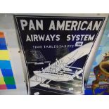 A Vintage pan American airways poster, 42.5 x 30.