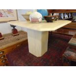 A marble side table,