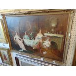 A gilt framed oil on canvas,