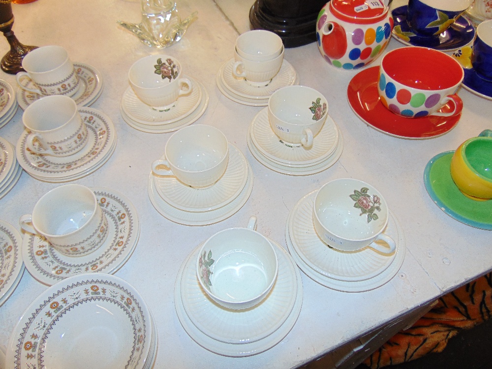 A Wedgewood floral part tea set