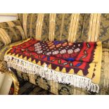 A Persian carpet, Kilim, red and yellow,