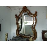 An ornate wall mirror