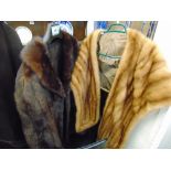 A Mink coat (size 16), good condition, and Mink stole, Splitters Freres,