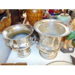 Two Silver plated ice buckets