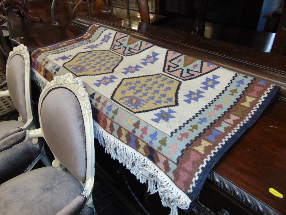 A Persian kilim, brown,