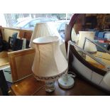 Three table lamps