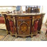 A late 19th century Credenza, Napoleon III, Gilt ebonised,