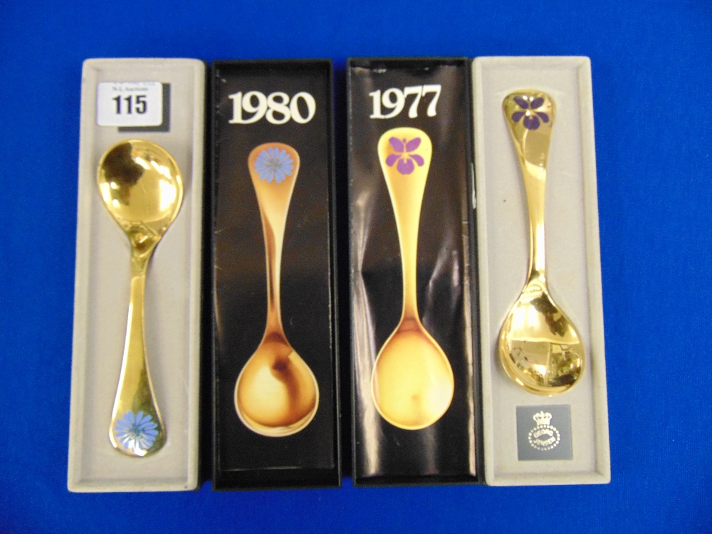 Two George Jensen Silver spoons,