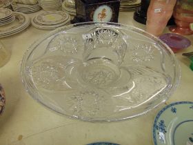 A large art glass dish