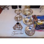 A qty of assorted silver plate