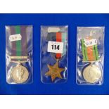 Three war medals