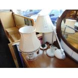 Three table lamps