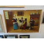 A gilt framed oil on canvas,