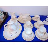 A Royal Doulton Lissete part tea/ dinner set