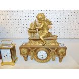 A French gilt clock Cherubs