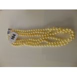 A set of three Pearl necklaces,