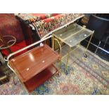 Two retro tea trolleys