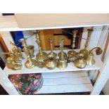 A large qty of assorted brass ware inc.