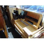 A retro dressing table and chest of drawers