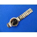 A Rado, Jubile, Swiss watch, Diamond face, black stainless steel, mechanism working order,