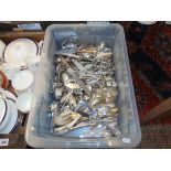 A large qty of flat ware