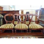 Ten balloon back chairs,