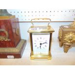 A brass carriage clock, Bayard and Co,