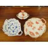 Three Herend dishes and a lidded tureen