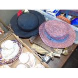 A qty of assorted vintage and modern bags inc. hat and a pair of jimmy Choo stilettos (38.