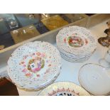 A collection of early German pottery; 8 plates,