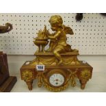 A French gilt clock Cherubs