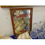 A small Coleman's mustard advertising mirror