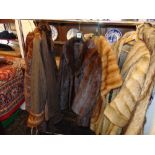 A Mink coat (size 16), good condition, and Mink stole, Splitters Freres,