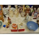 A collection of Wedgewood, Nao figures etc.
