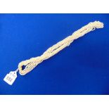A Pearl necklace on a 14ct Gold clasp