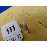 An 18ct White Gold single stone Diamond ring, 1.