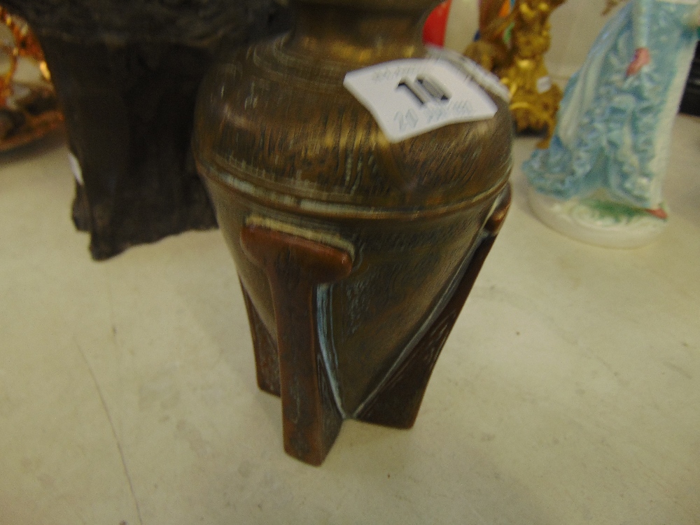 An early Oriental bronze vase, - Image 3 of 3