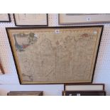 A map of Surrey by Emanuel Bowan and a 18th century large Atlas