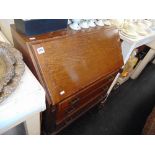 An oak bureau,