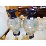 A pair of Royal Doulton Lambeth vases,