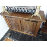 A French carved 2 door cabinet