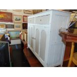 A painted pine cabinet,