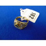 A Masonic silver gilt ring