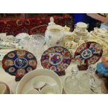 Three Imari cabinet plates